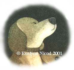 CANE, acquaforte di Evelyne Nicod incisore